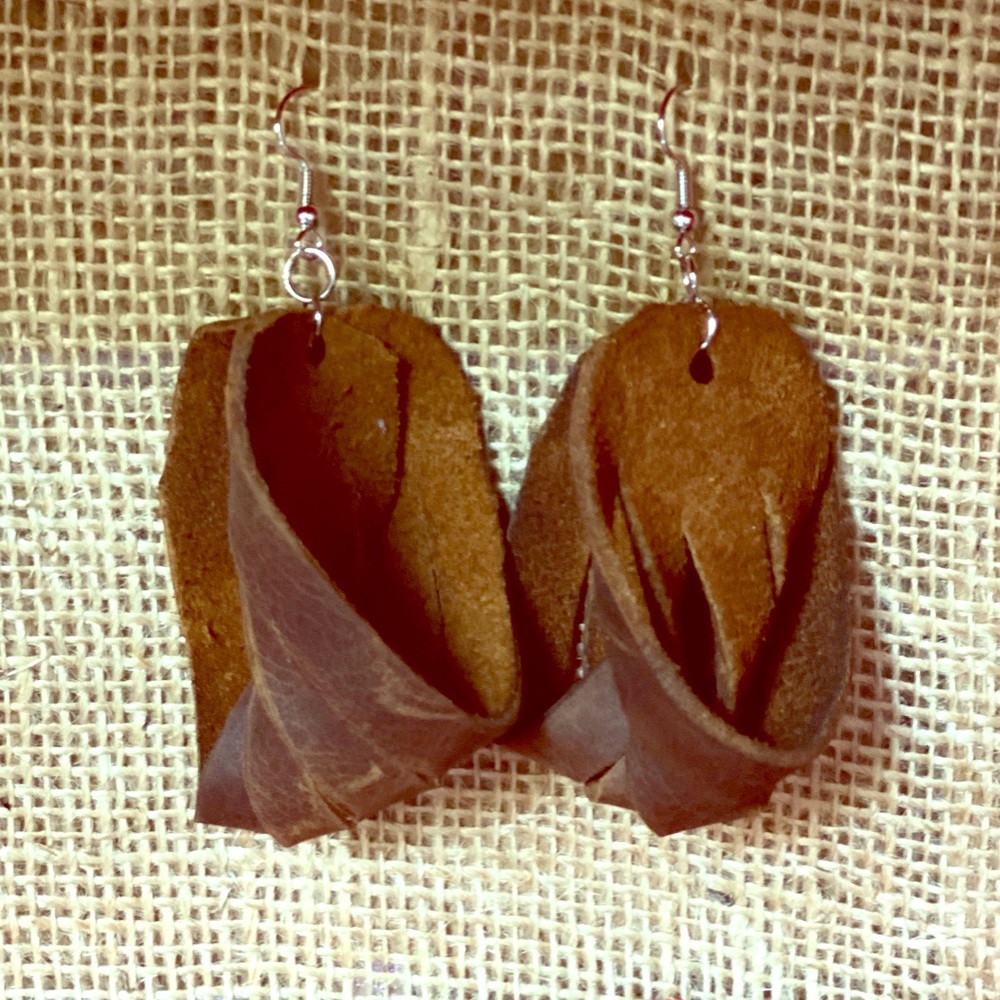 Leather Up Cycle earrings